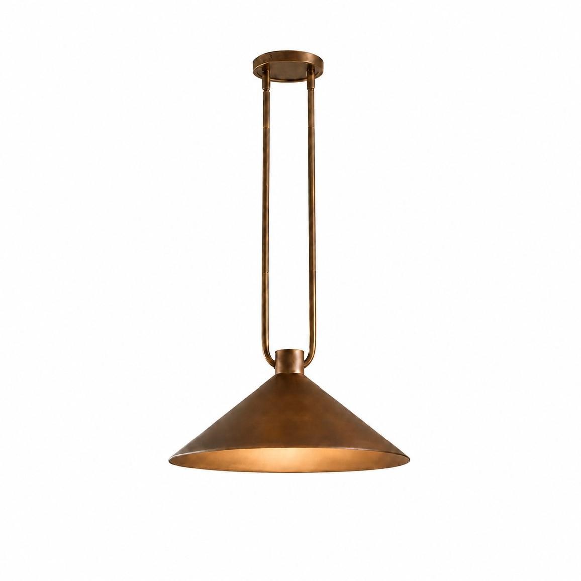 Serenoa Retro Double-Rod Metal Cone Pendant Light