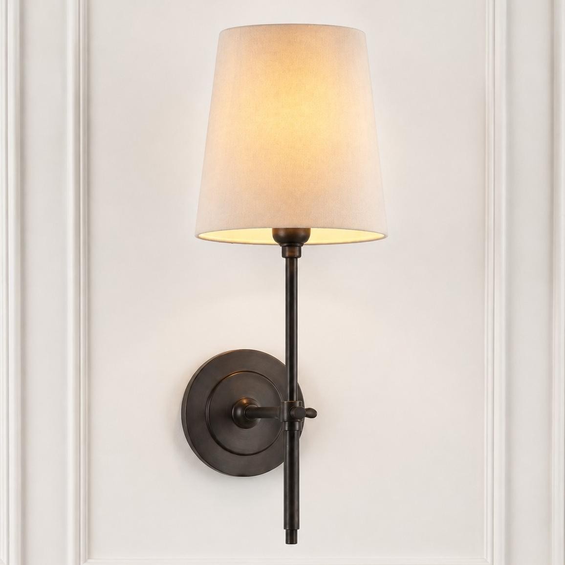 Ozuma One Light Wall Sconce with Linen Shade