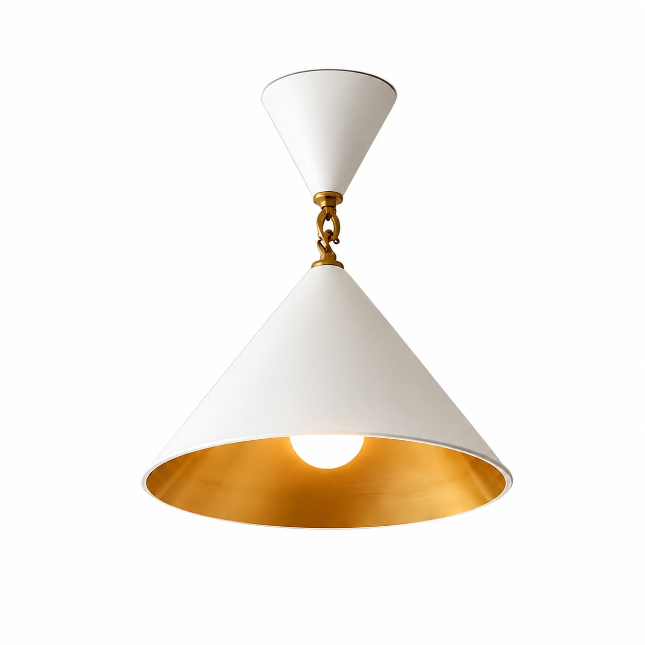 Aurelia Minimalist Plaster Cone Pendant Light
