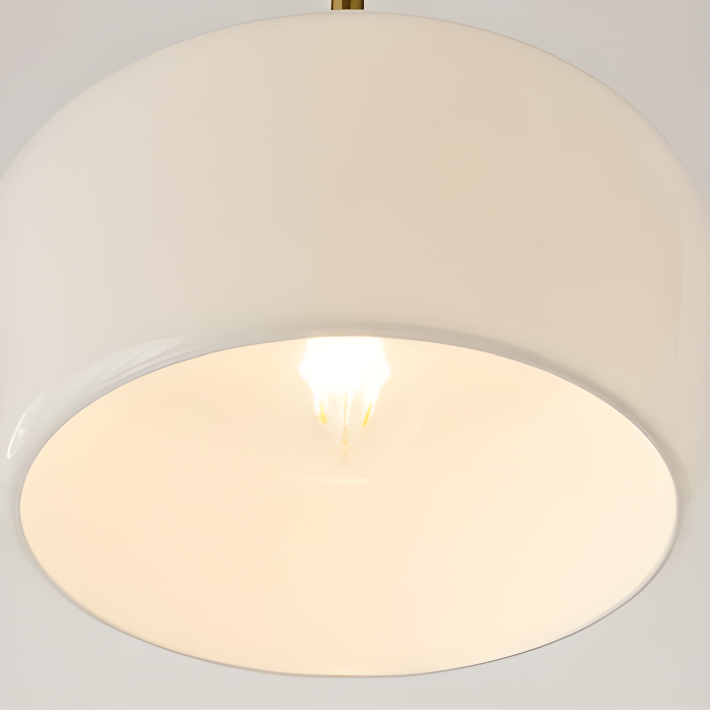 Nathaniel Vintage Brass Rounded Bowl Glass Shade Pendant Light