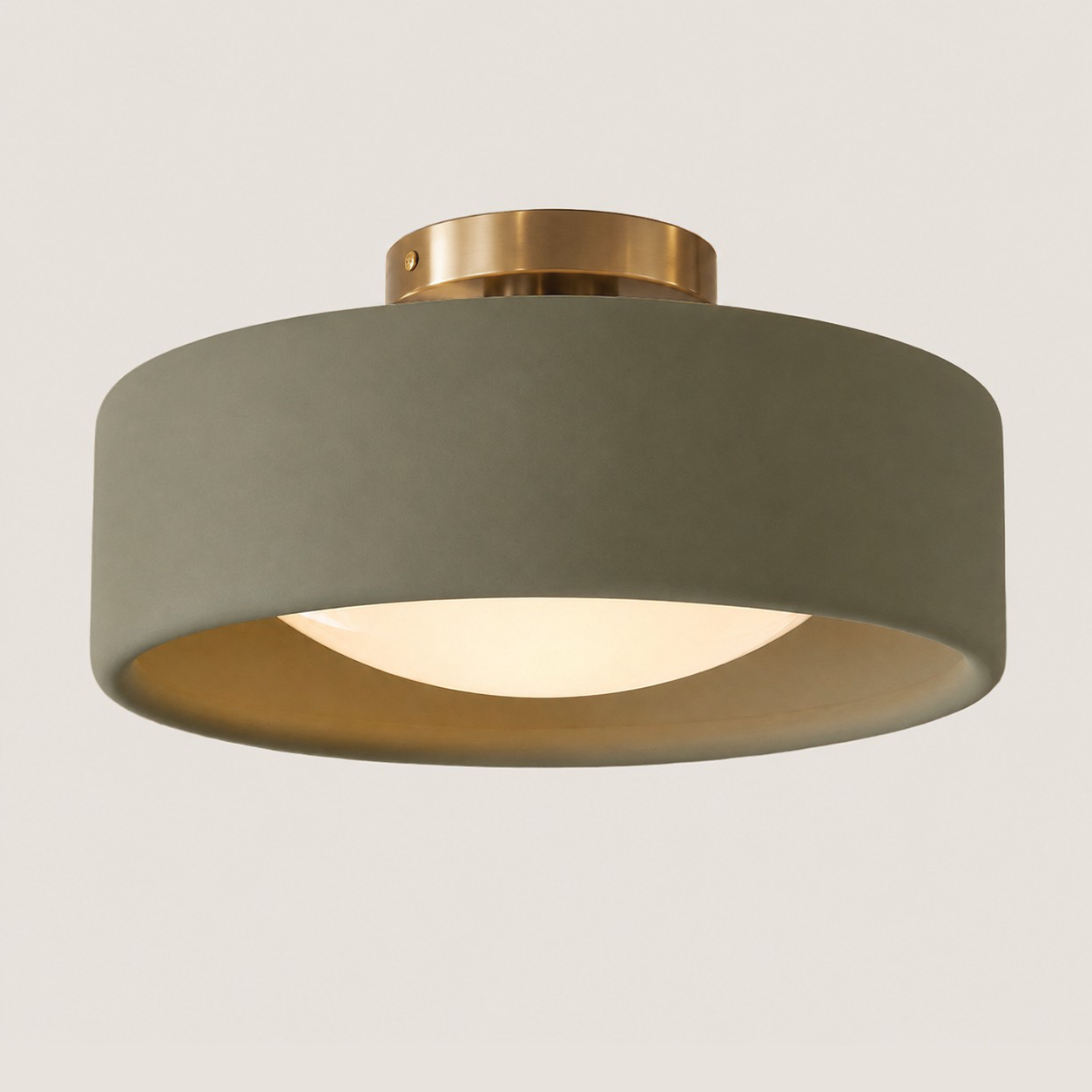 Aura Modern Porcelain Flush Mount Ceiling Light