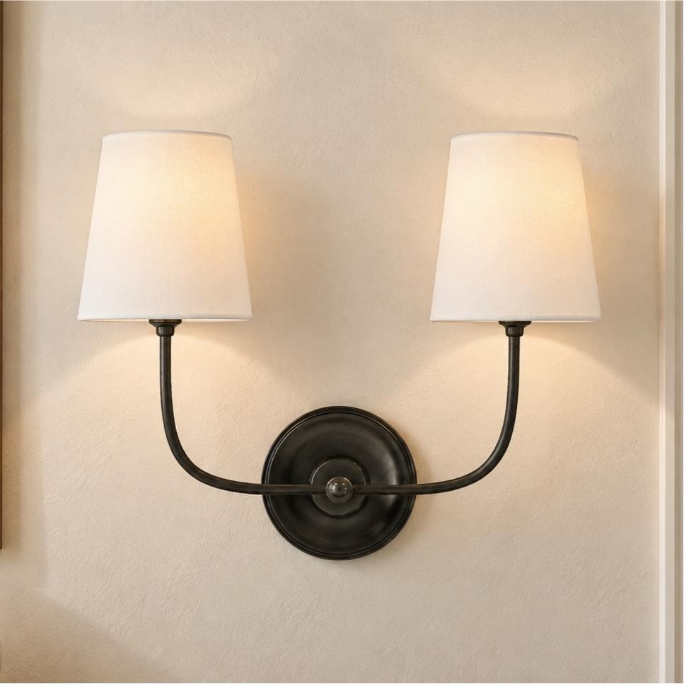 Wrynn 1/2/3 Light Fabric Shade Wall Sconce