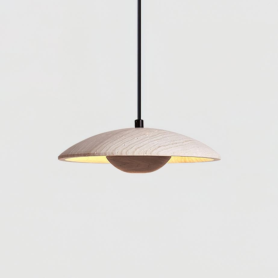 Kendra Cream Travertine UFO Pendant Lamp