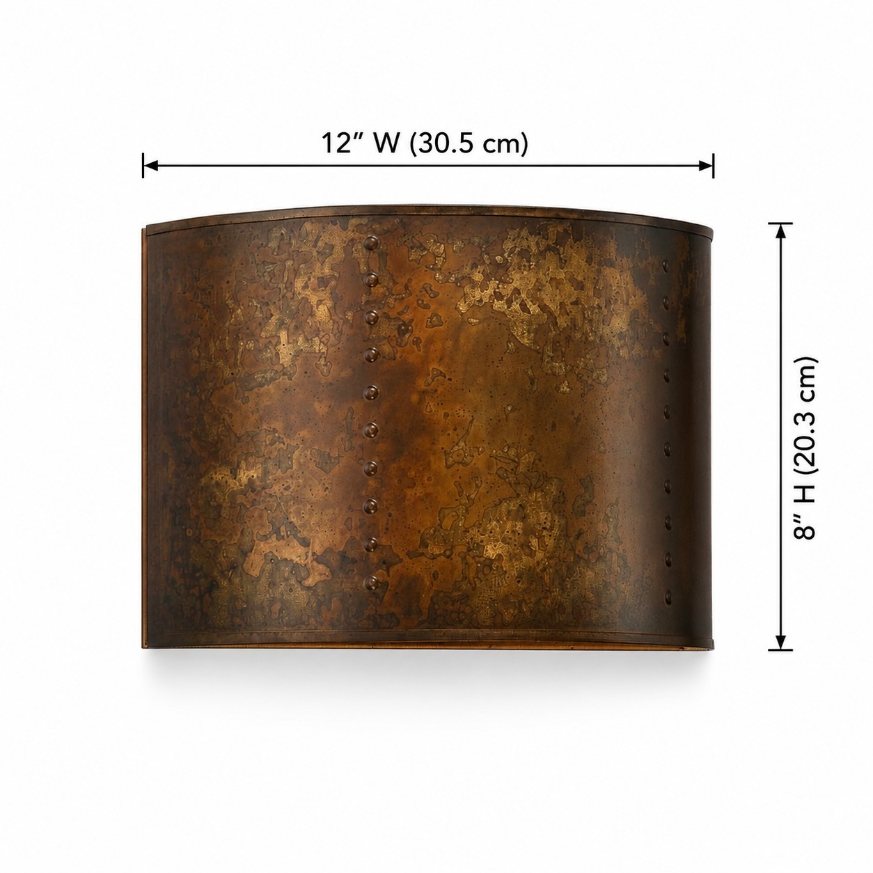 Sharon Industrial Textured Curve Brass Wall Light