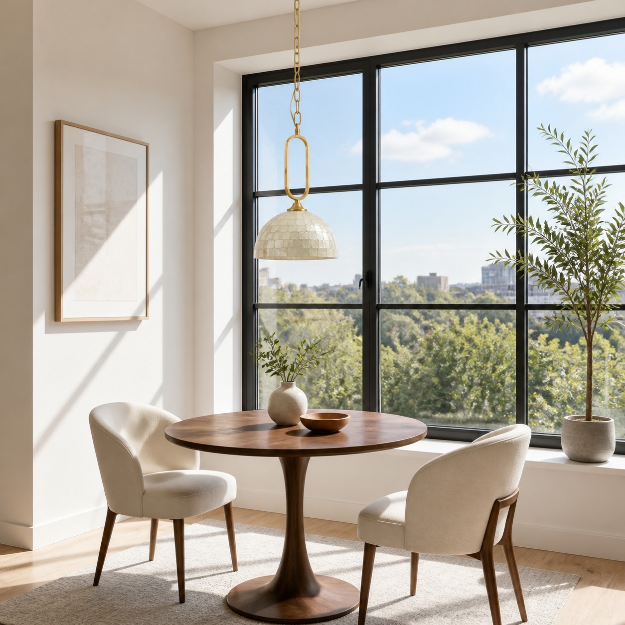 Isaac Retro Shell Dome All-Copper Pendent Light