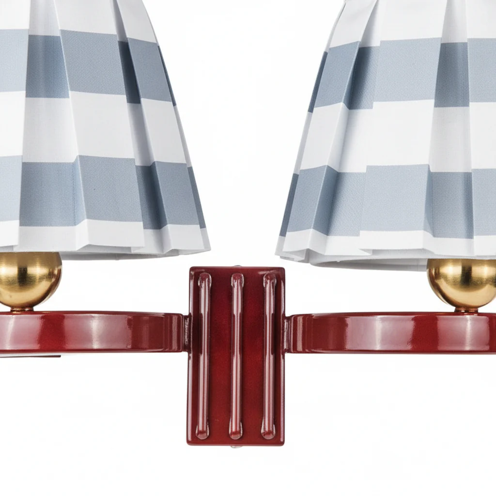 Elarion Vintage Fabric wisteria Twin Wall sconce