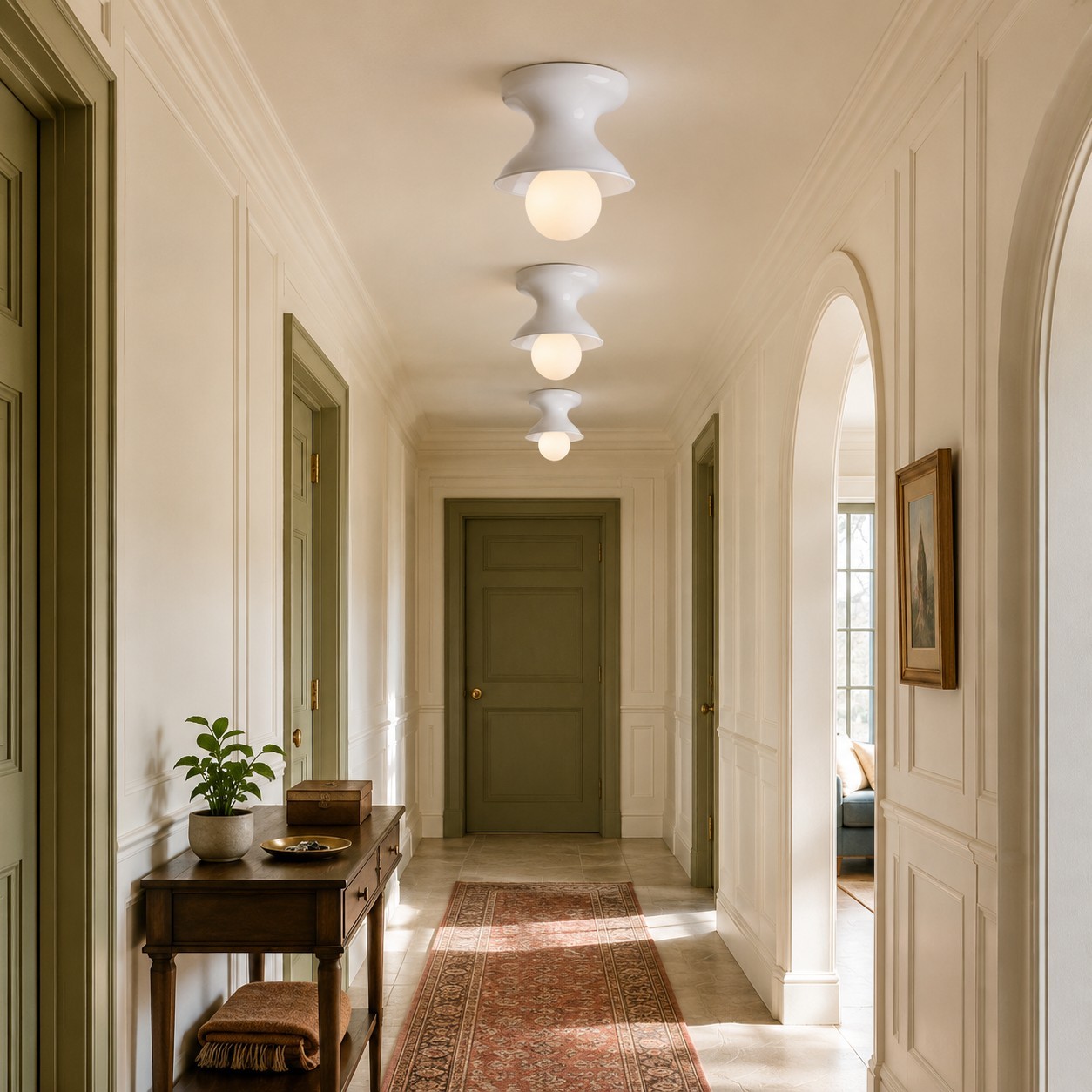 Lunavel Modern Ceramic Mount Ceiling Light Fixture