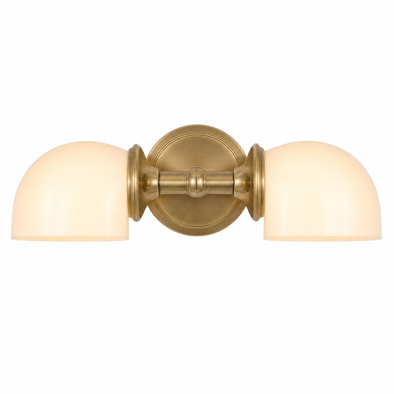 Valor Rustic Metal Double White Glass Wall Sconce
