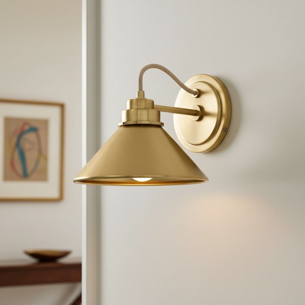Kalevipoeg Modern Farmhouse Cone Shade Wall Sconce