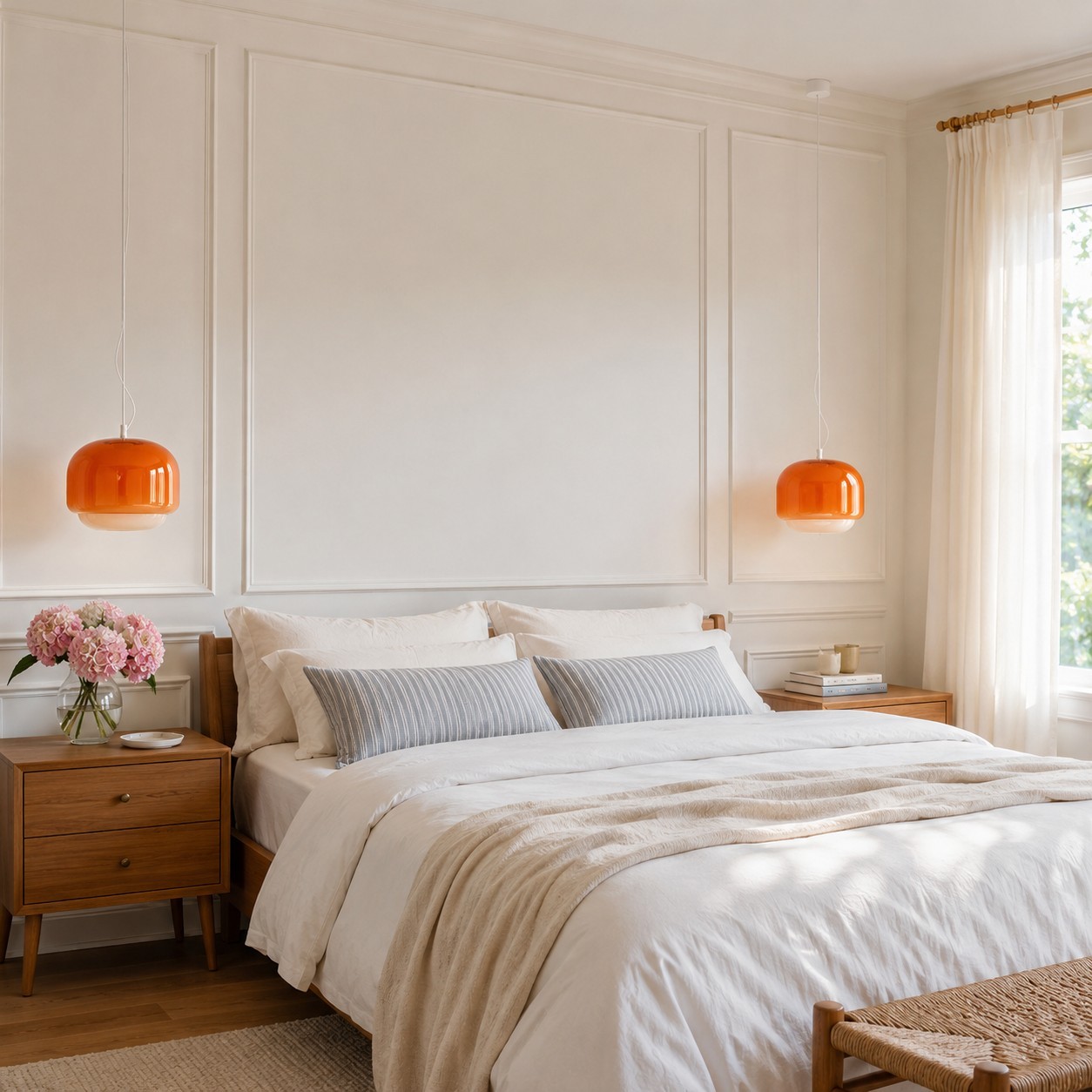 Vexlynn Scandinavian Round Dual-Layer Tinted Glass Pendant Light