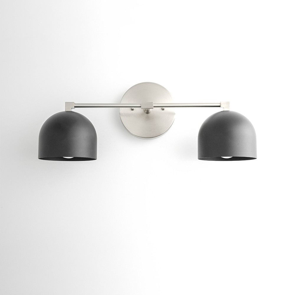 Astair Nordic Metal Deep Dome Vanity Wall Sconce in Rustic Brass