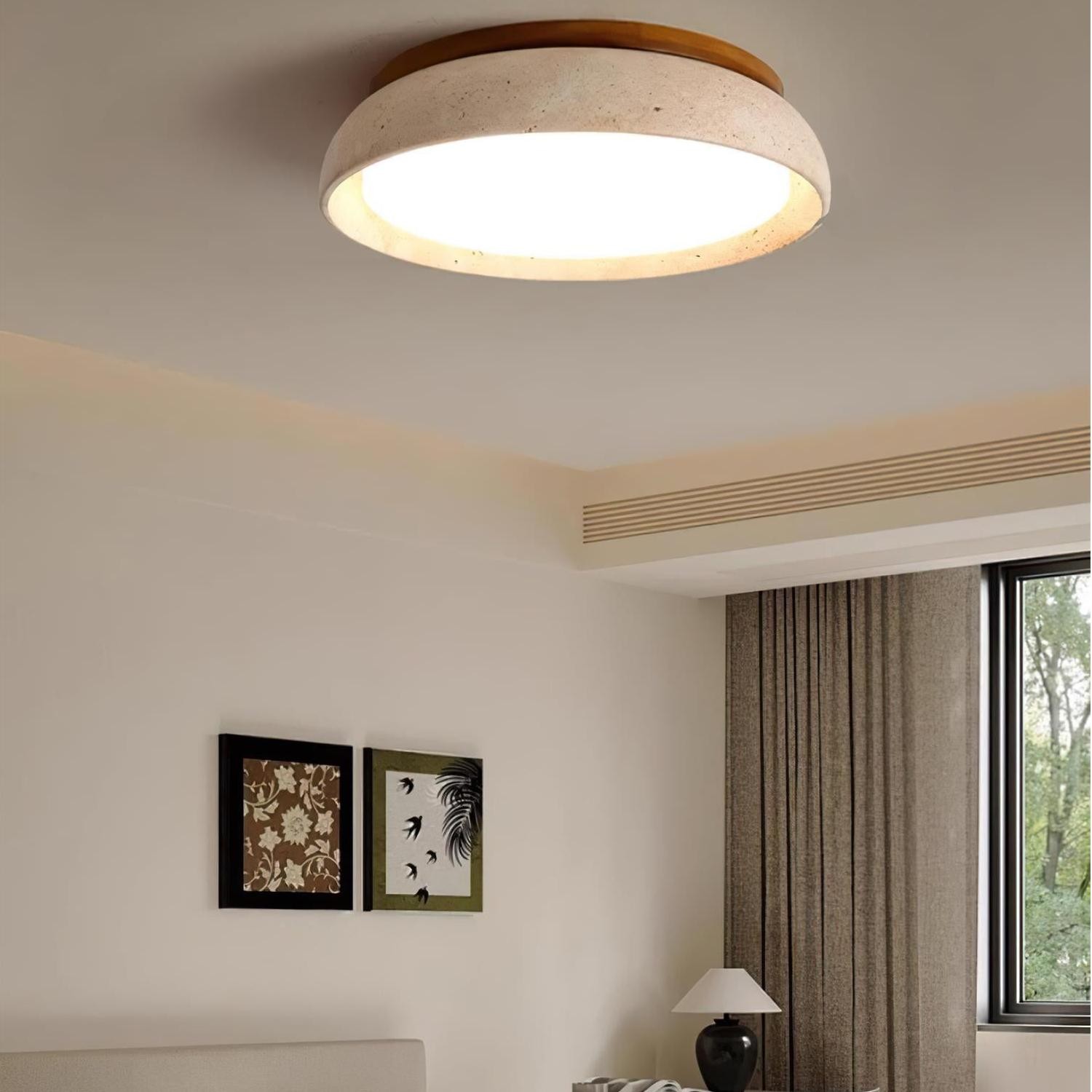Nox Scandinavian Travertine Ceiling Light