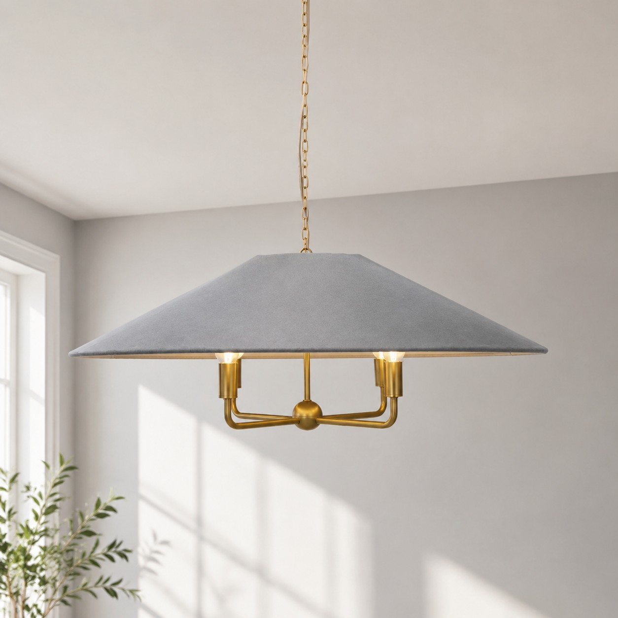 Willow Modern Oversized Fabric Chandelier