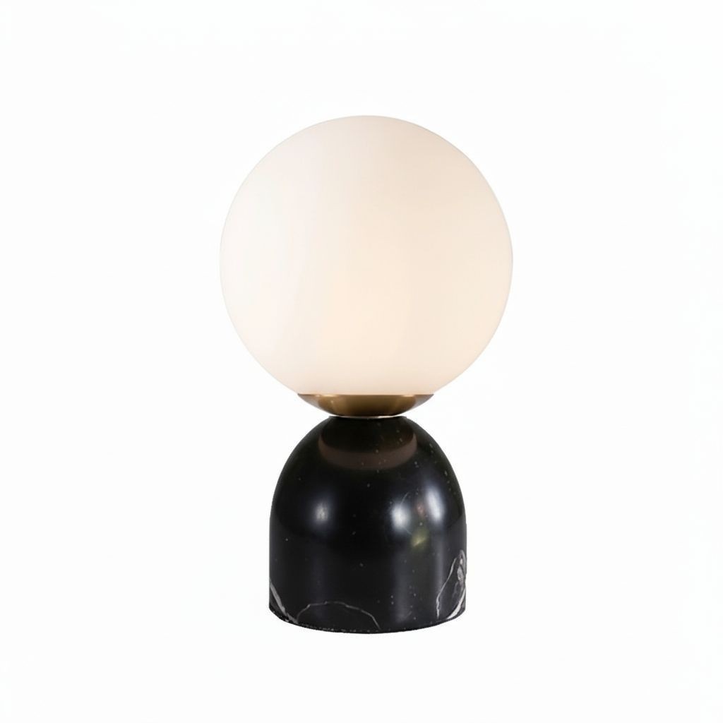 Aalia Nordic Small Marble Glass Orb Table Lamp