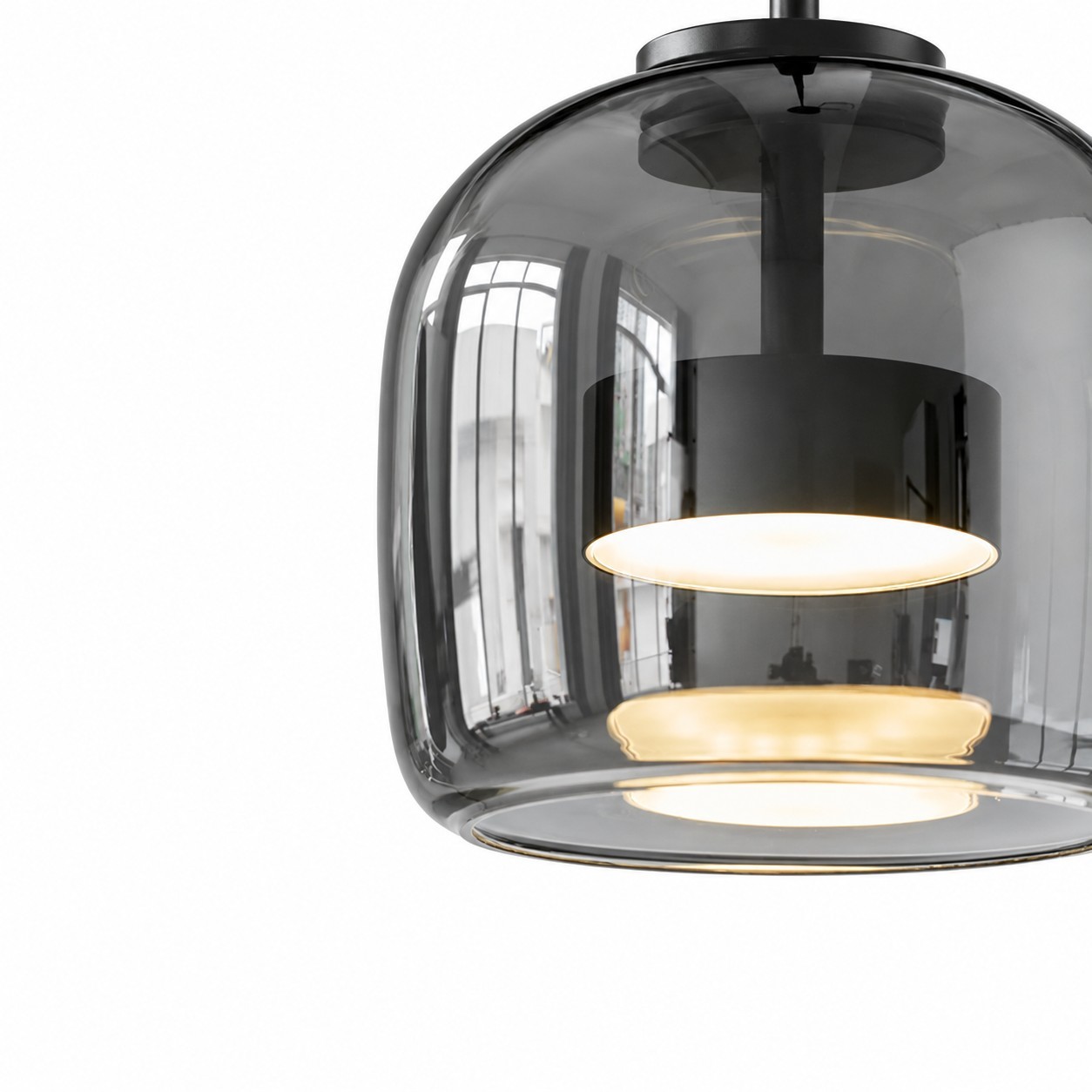Raith Mouth Blown Glass Shade Pendant Light