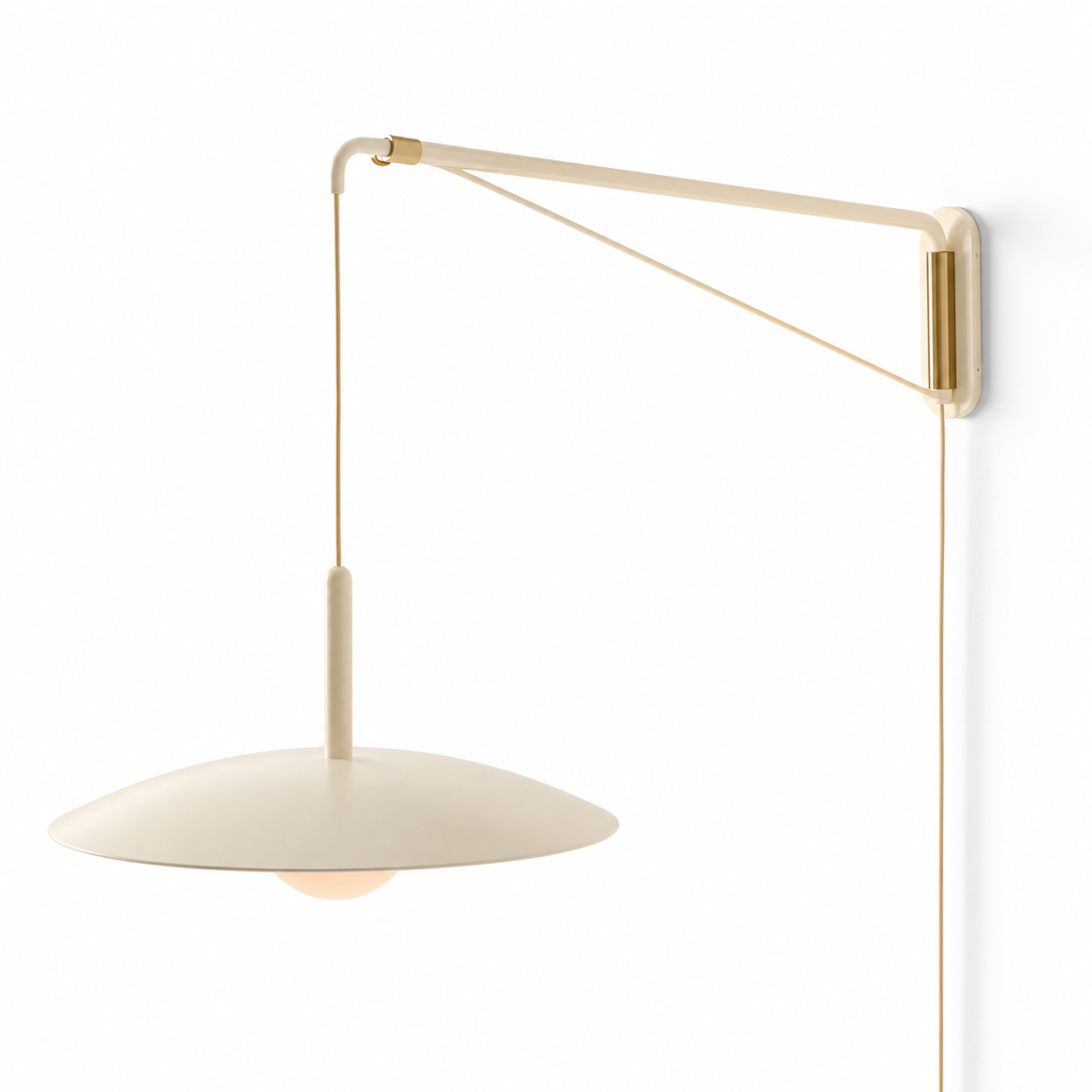 Cruz Minimalist Adjustable Plug-In Wall Sconce