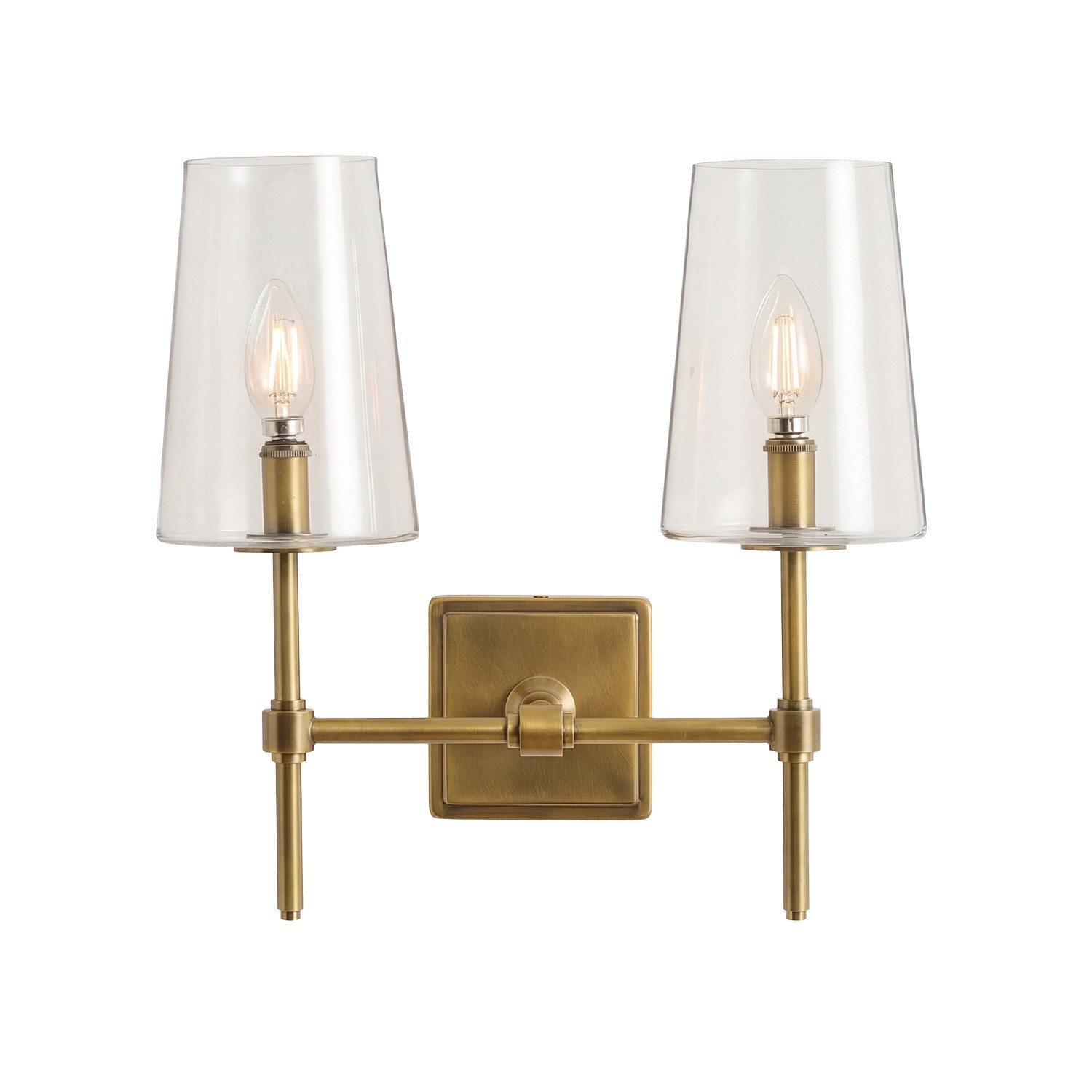 Murano Farmhouse Clear Glass Vanity Wall Sconce
