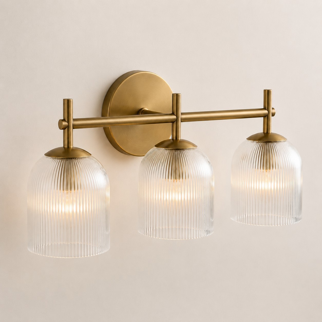 Alain Cooper Ribbed Glass Wall Sconce