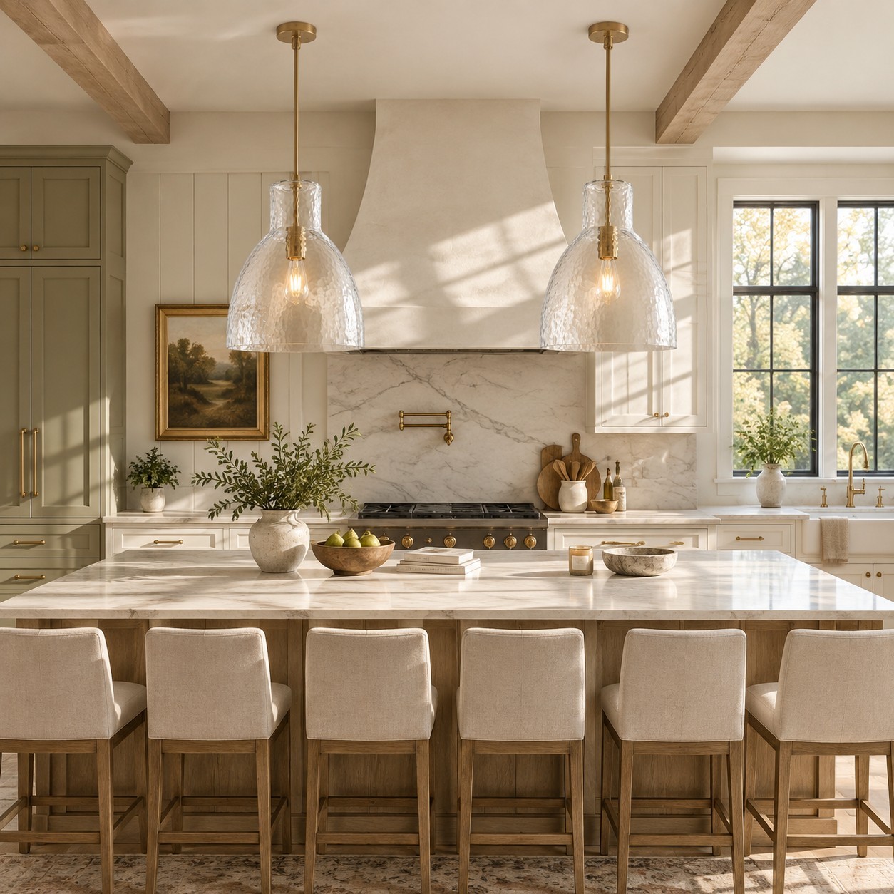 Keen Farmhouse Glass Dome Pendant Light