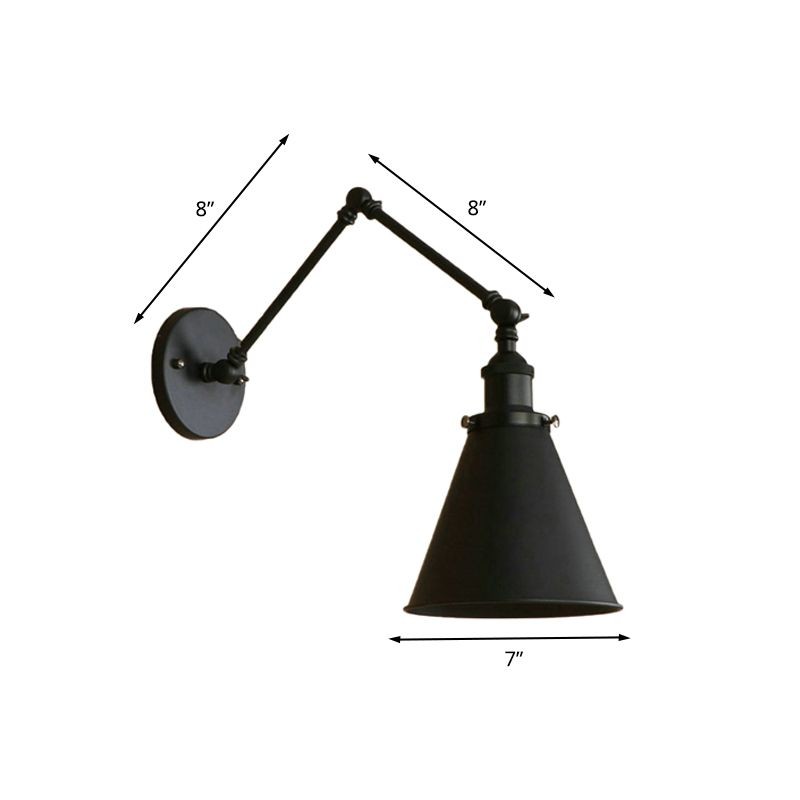Brady Black Adjustable Wall Light