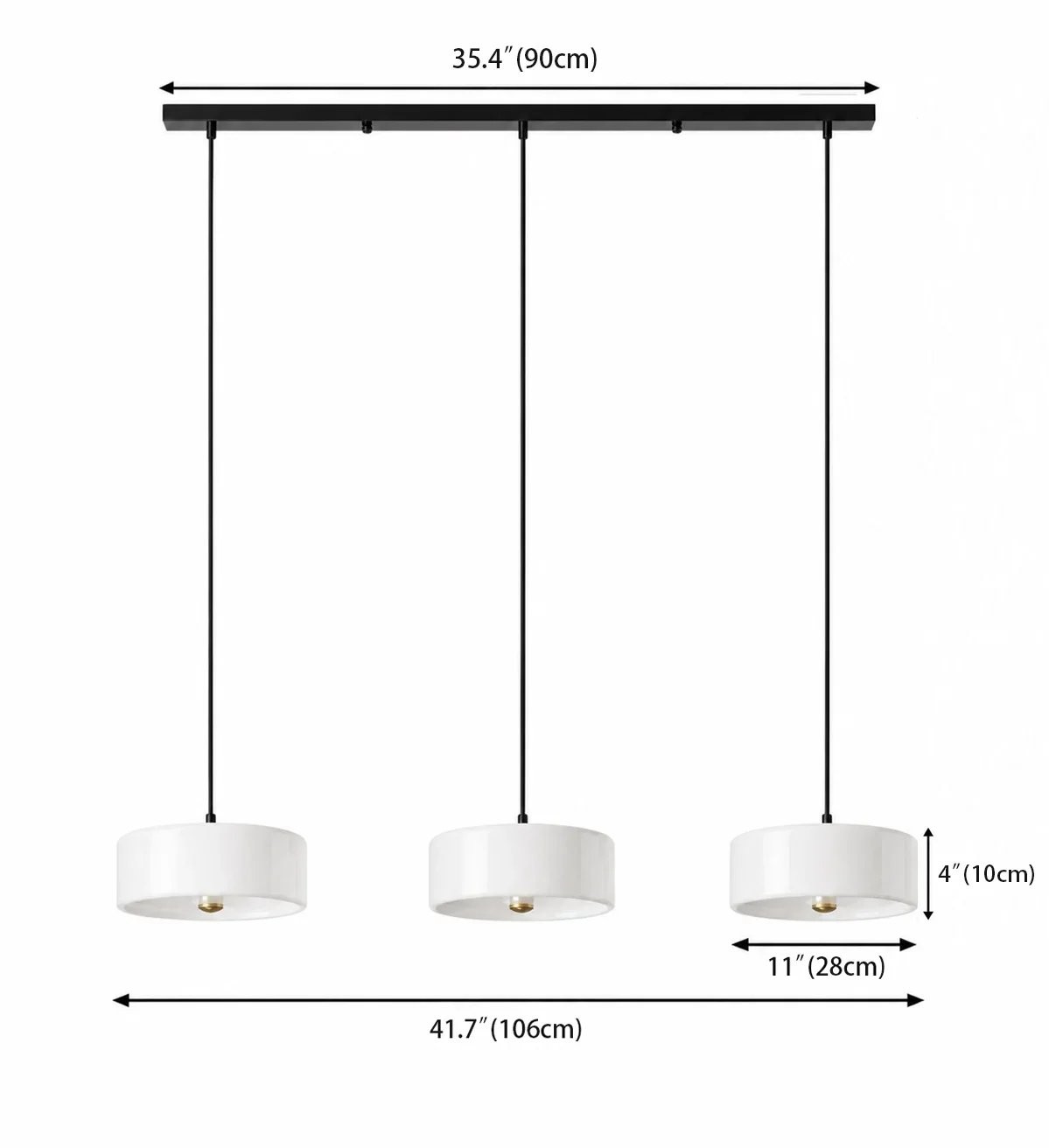 Xavier Modern Glossy Ceramic Drum Pendant Light