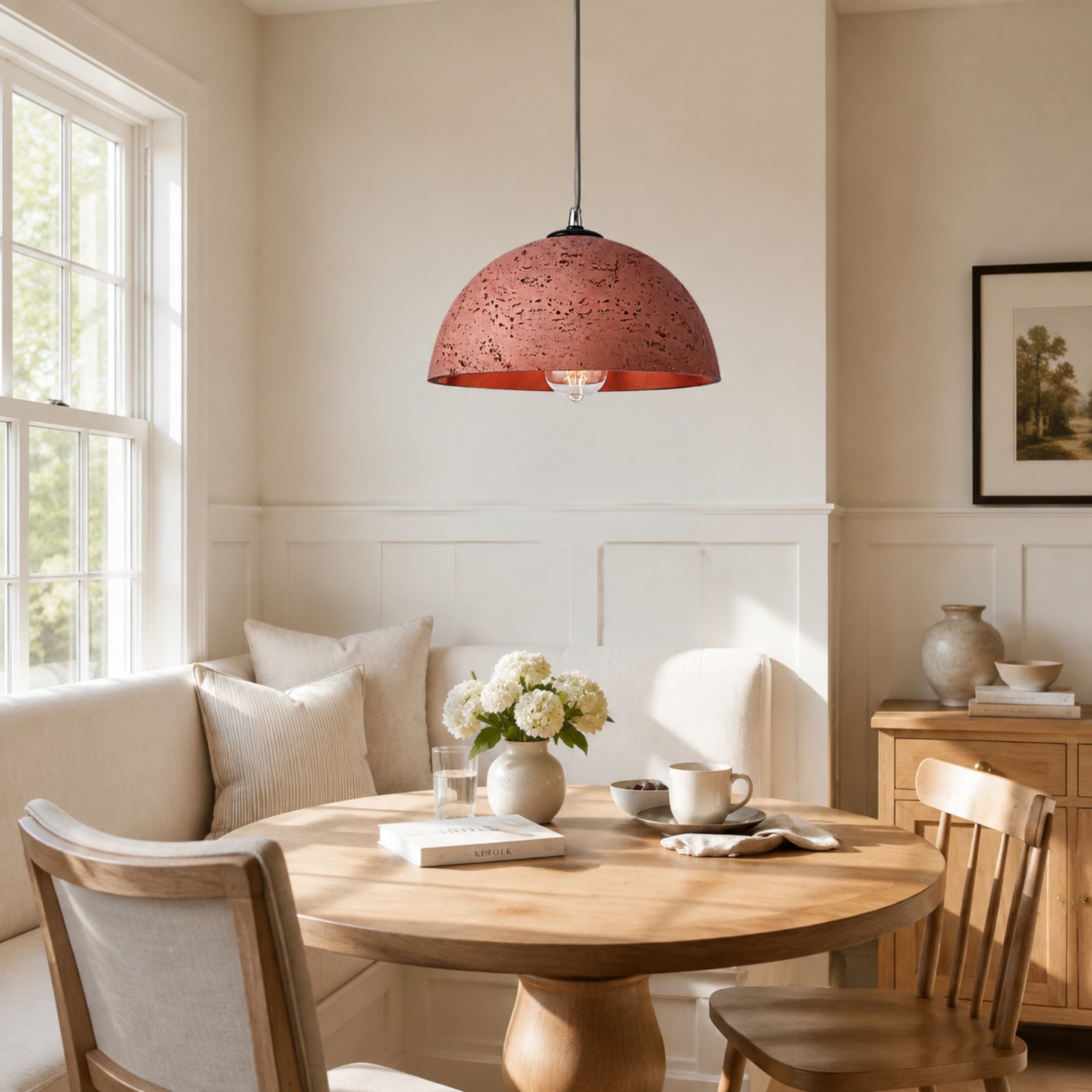 Luran Wabi Sabi Dome Stone Pendant Light