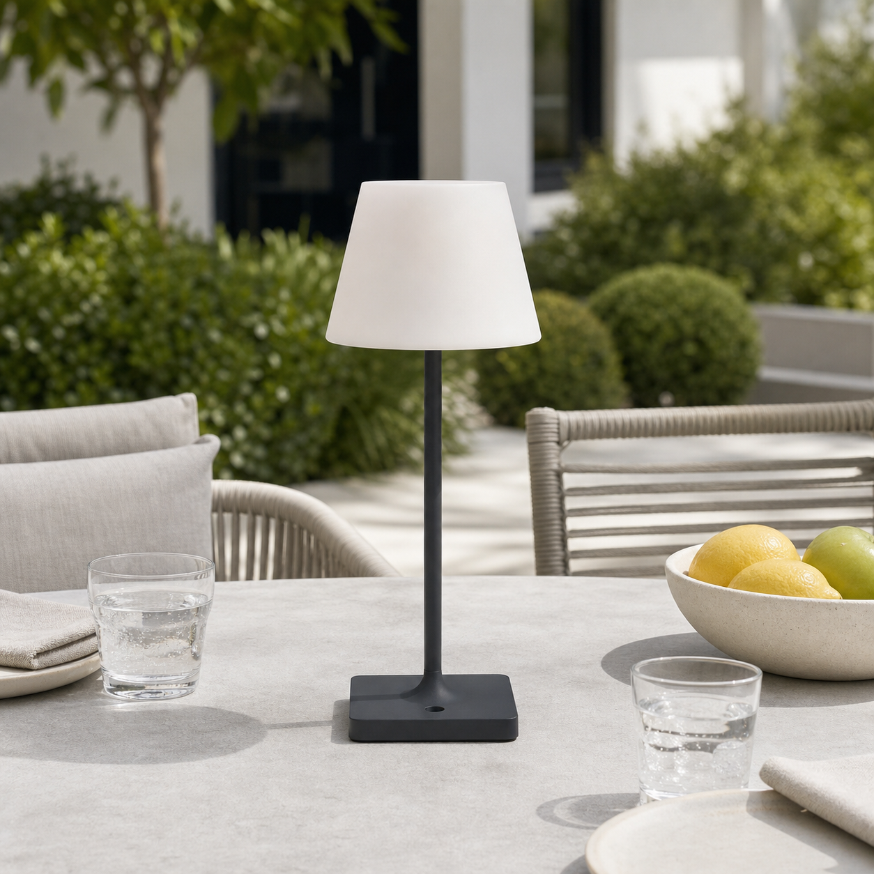 Halley Exquisite Brass Color Rechargeable Dimmable Cordless Table Lamp