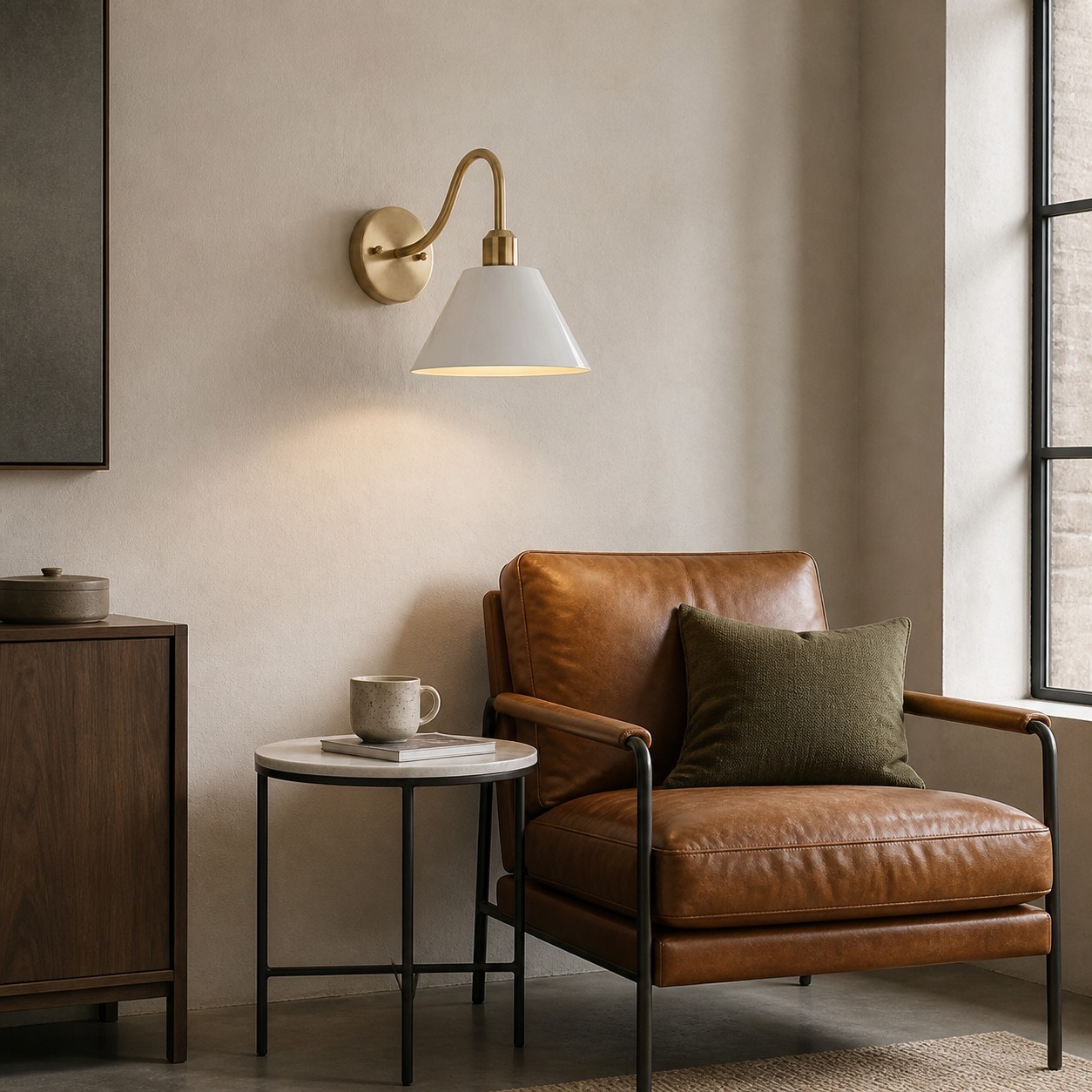 Ferm Minimalist Industrial Tapered Sconce