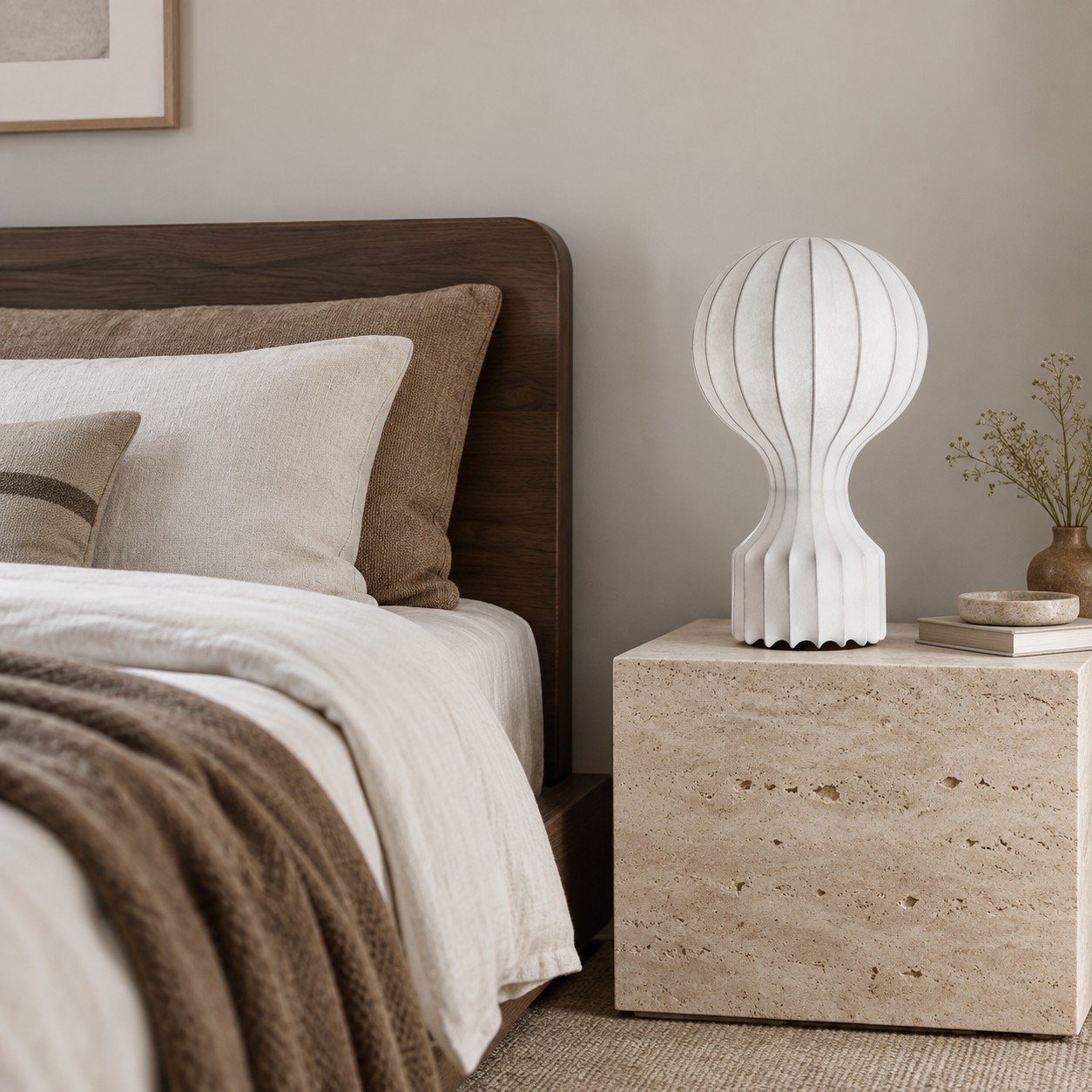 Tiago Wabi Sabi White Round Table Lamp