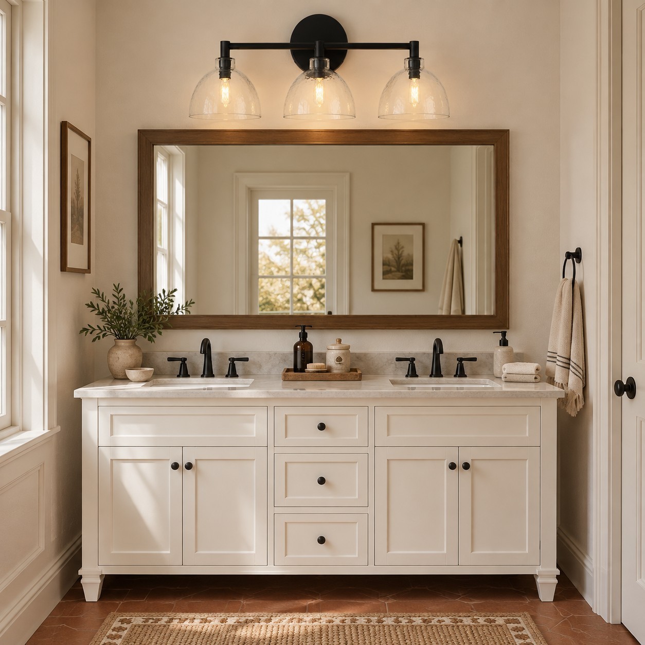 Keen Farmhouse Cooper Recycled Glass Dome Sconce