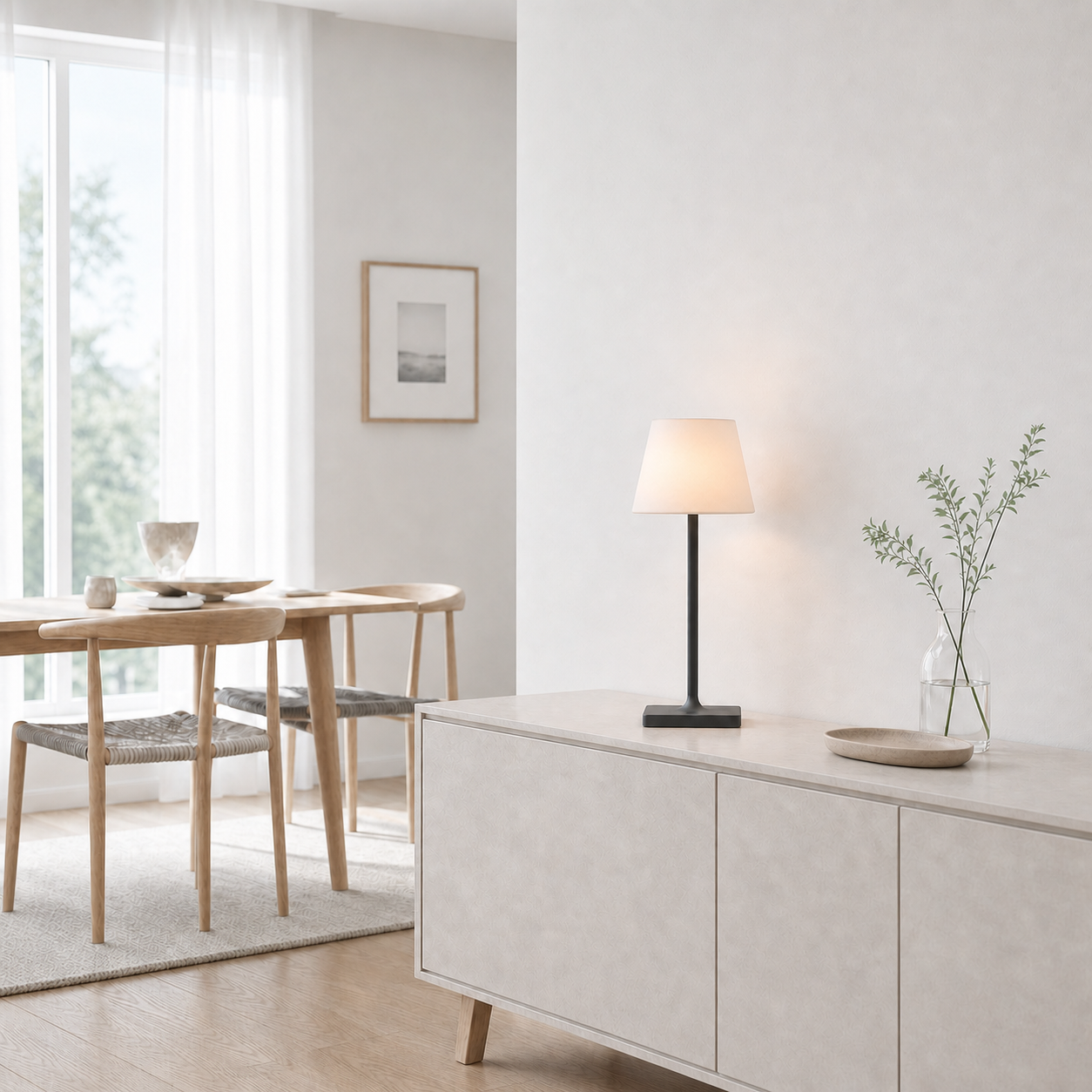 Halley Exquisite Brass Color Rechargeable Dimmable Cordless Table Lamp