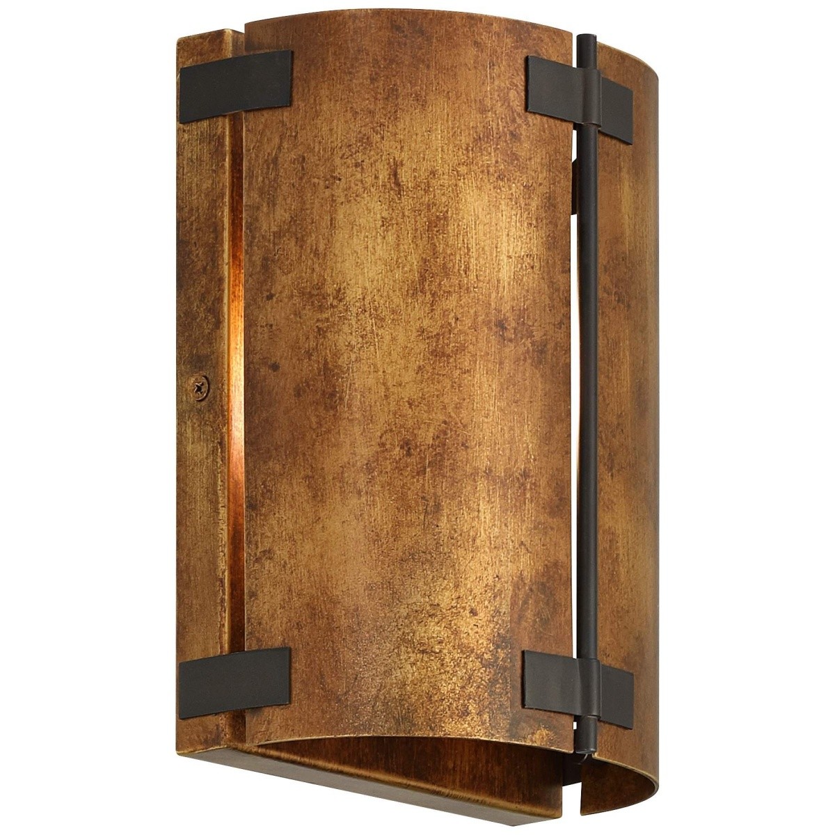 Zoe Industrial Rustic Bronze Cylindrical Metal Wall Sconce