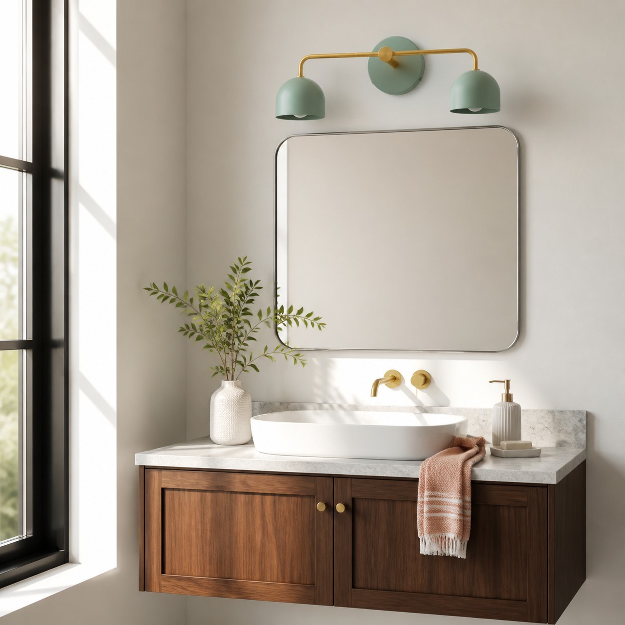 Astair Nordic Metal Multicolored Vanity Sconce