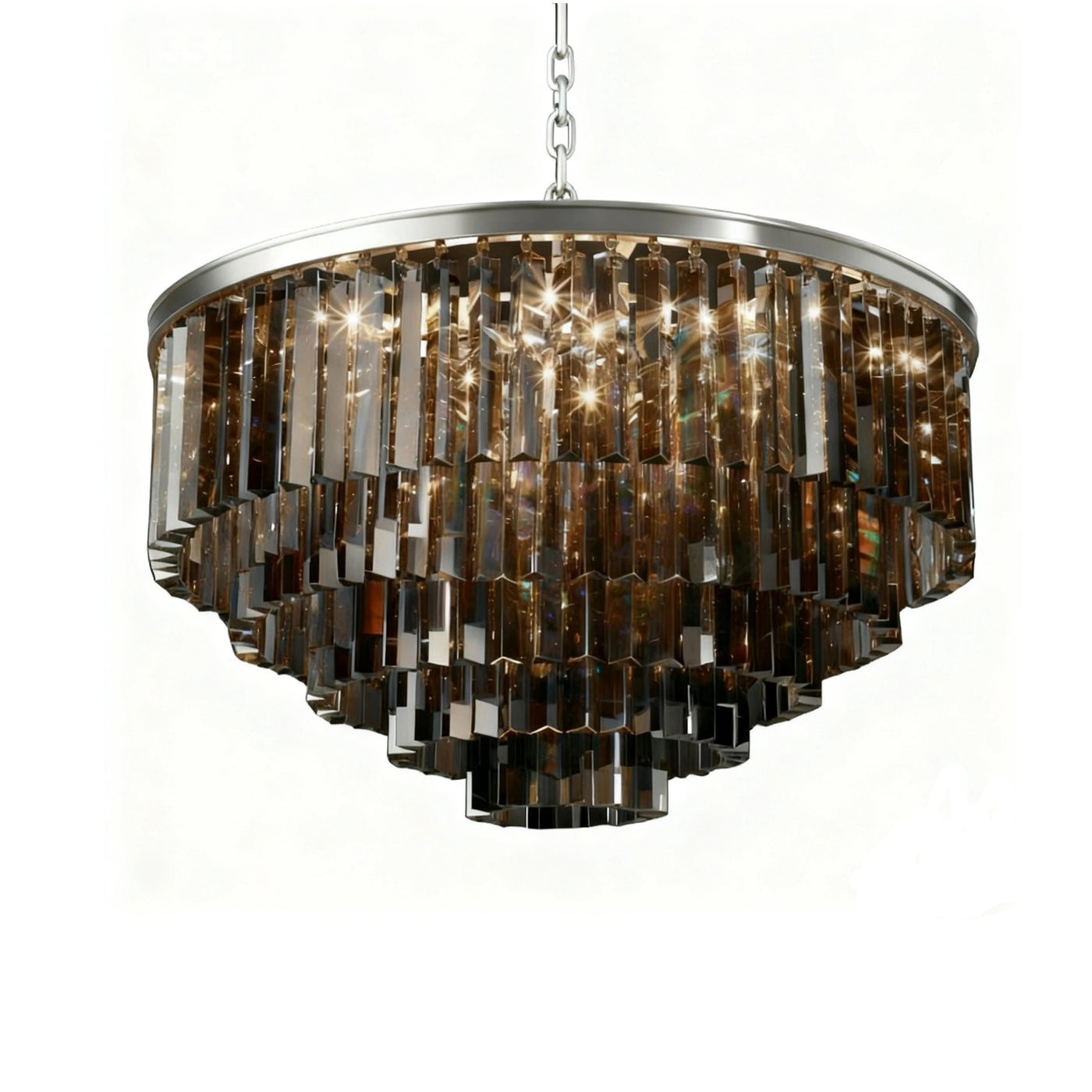 Guinevere Vintage Luxury Tiered Round Crystal Chandelier