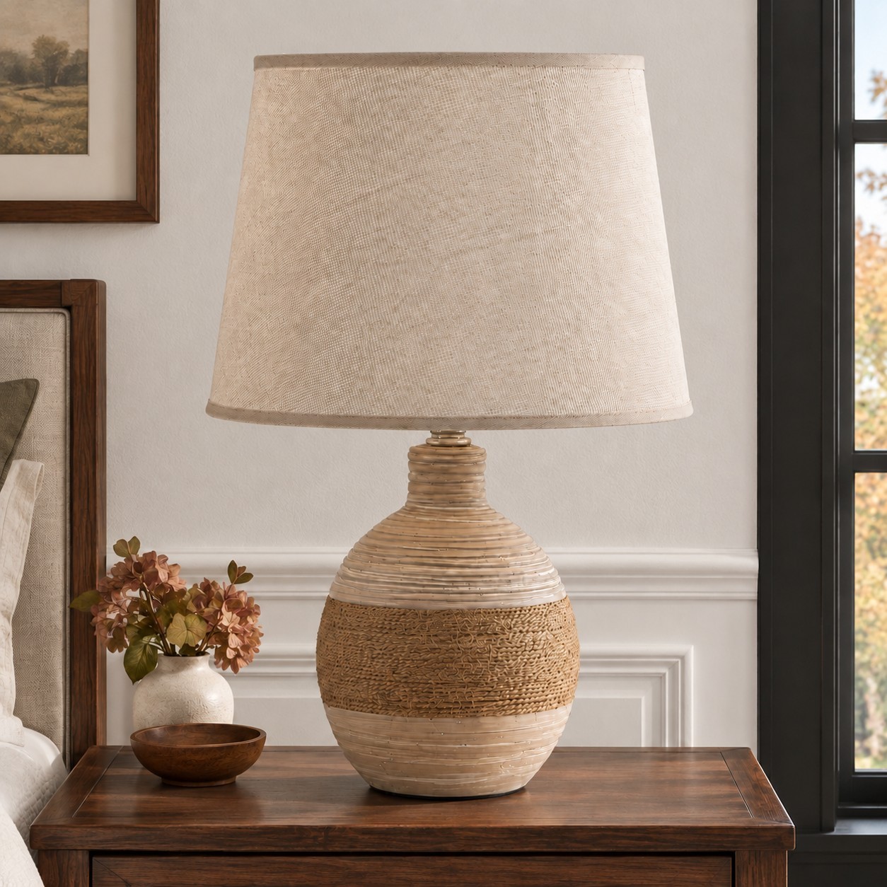 Rocco Handmade Simple Rustic Ceramic Table Lamp