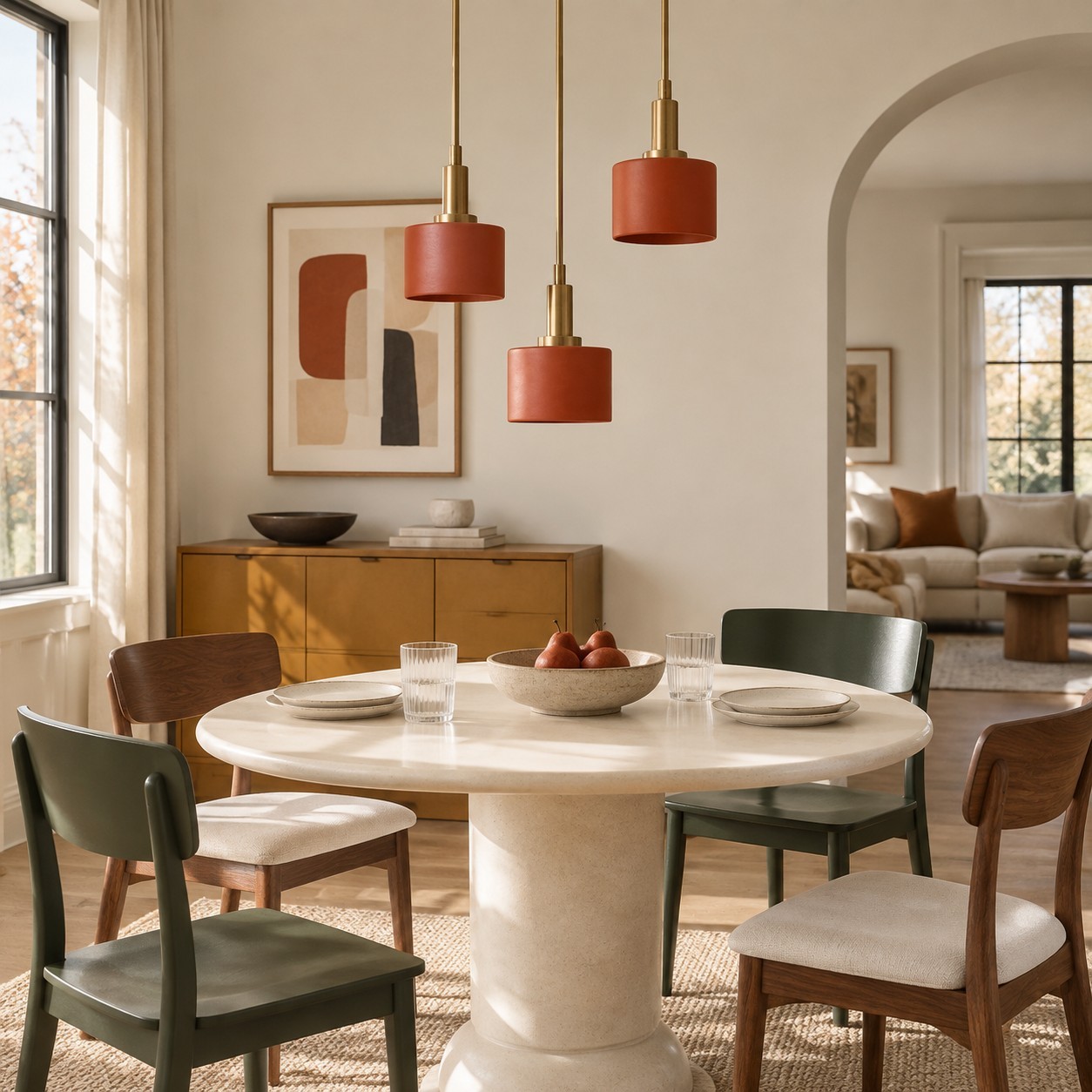 Aura Modern Porcelain Pendant Light