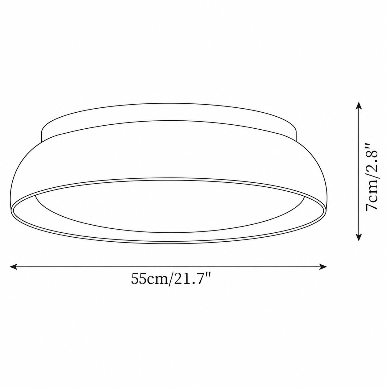 Archie Faux Travertine Round LED Flush Mount Ceiling Light