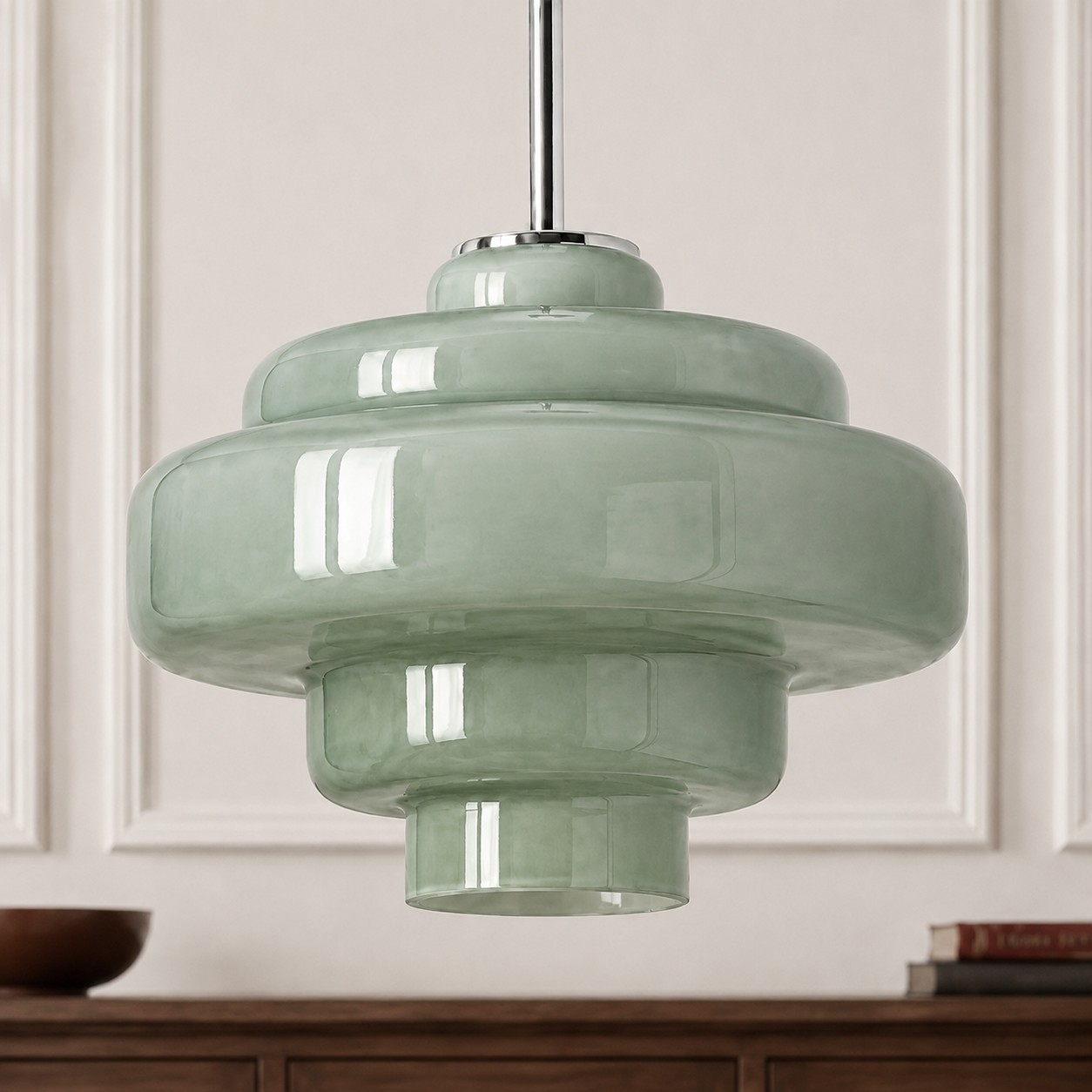 Yves Vintage Tiered Glass Pendant Light