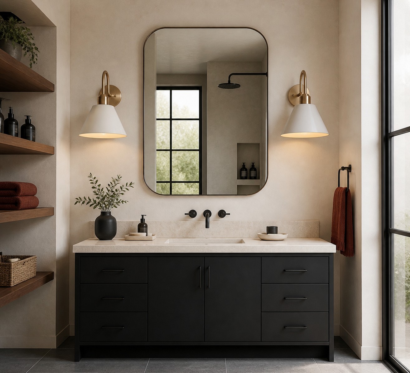 Ferm Minimalist Industrial Tapered Sconce