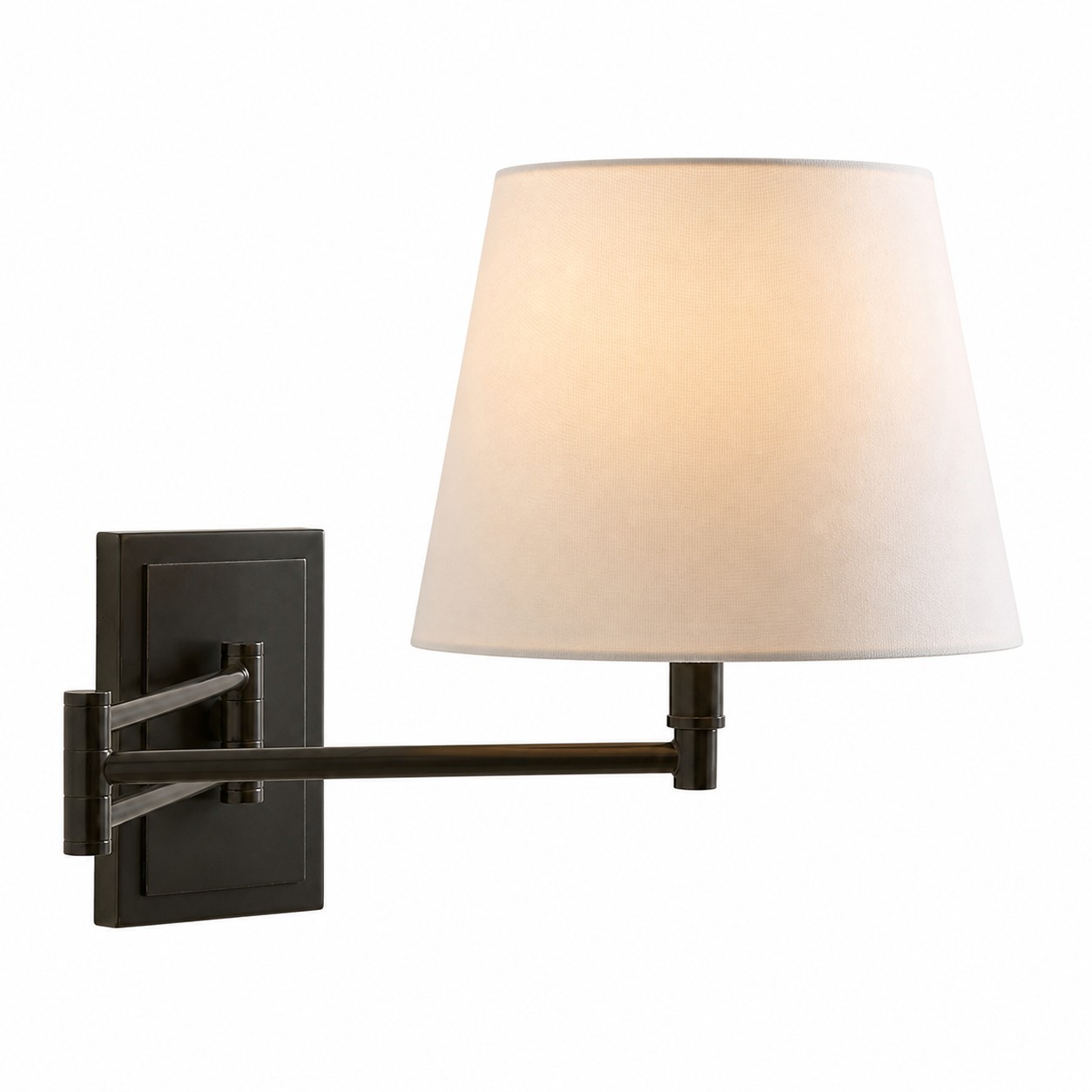 Lutyens Wabi-sabi Iron Swing Arm Fabric Wall Light