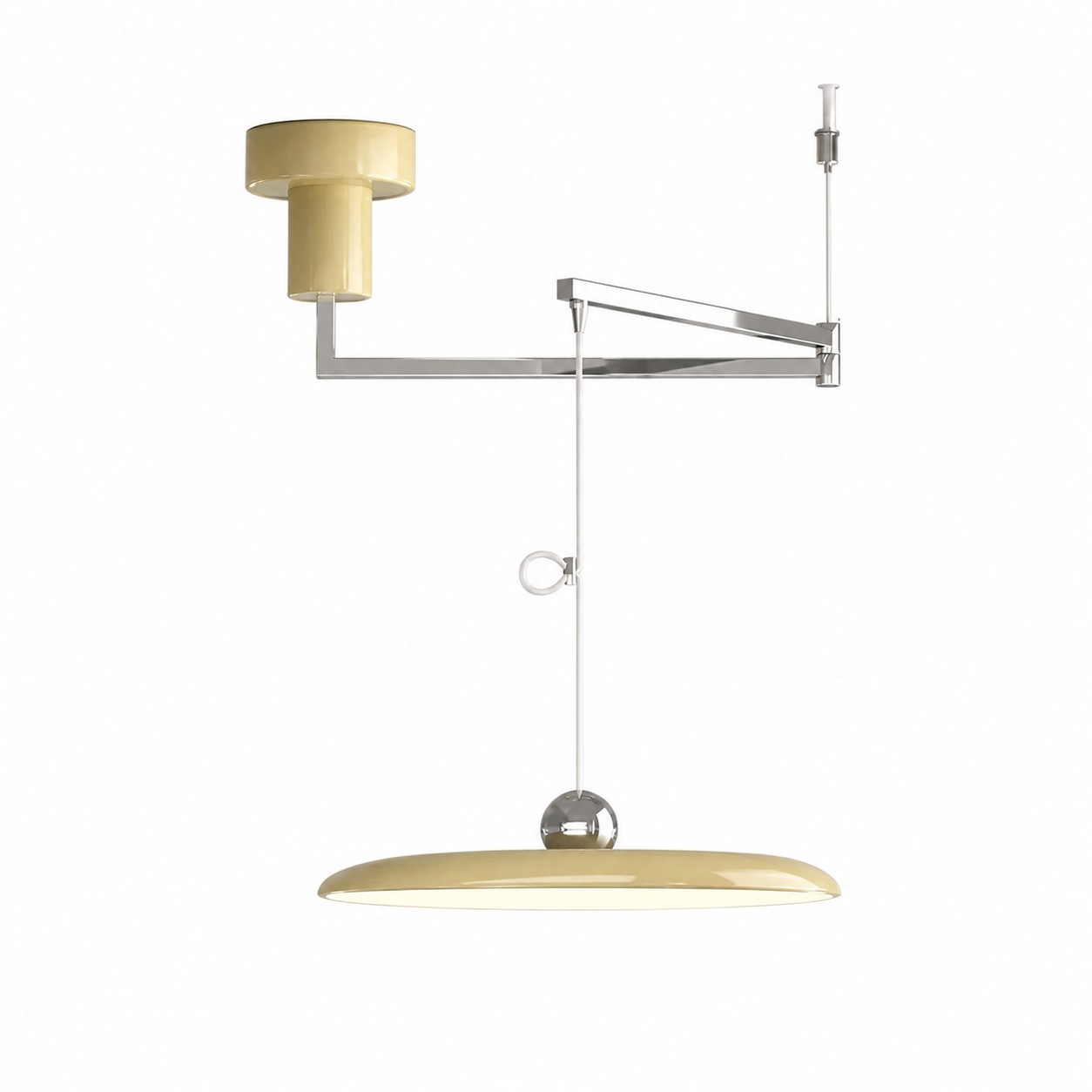 Delphin Colorful Swing Arm Flying Saucer Pendant Light