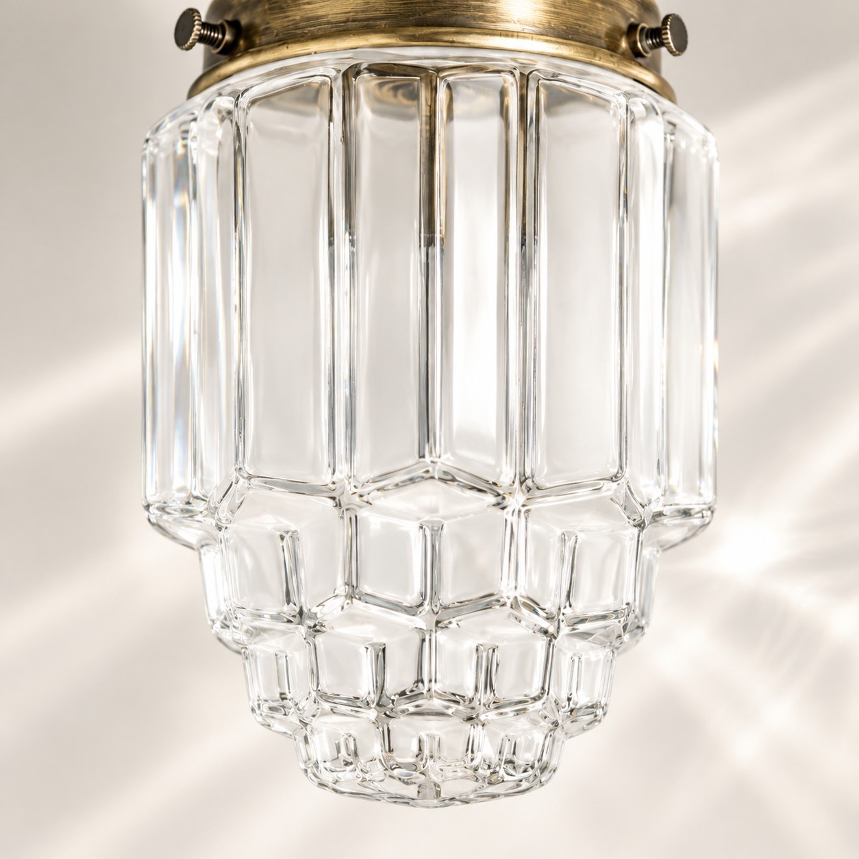 Lawson Classic Ribbed Glass Semi Flush Mount Ceiling Light