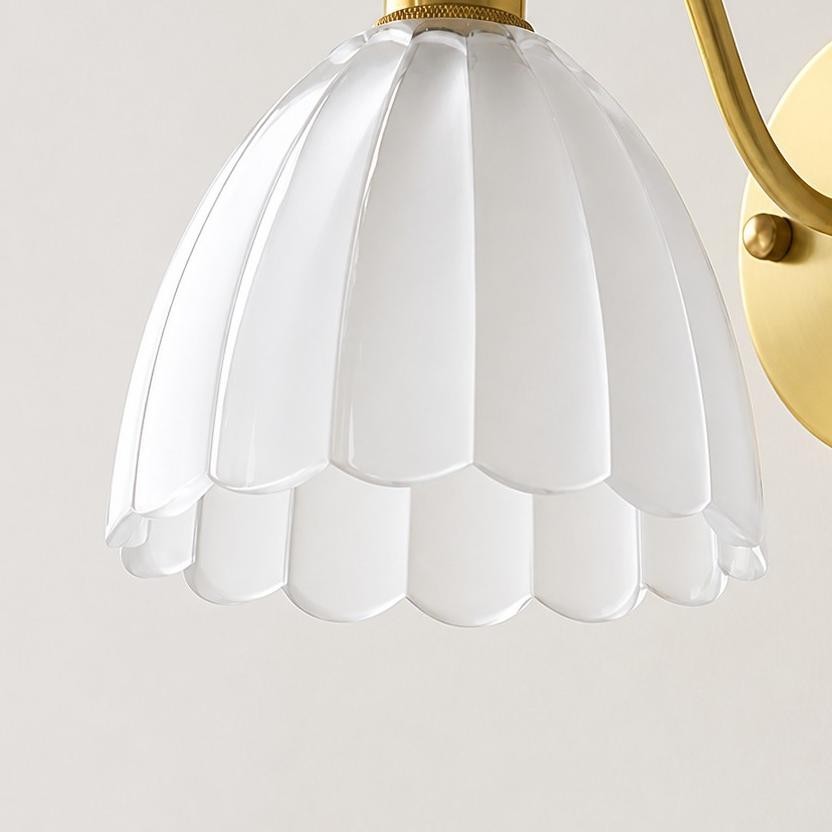 Alaric French Brass And Glass Wall Sconce