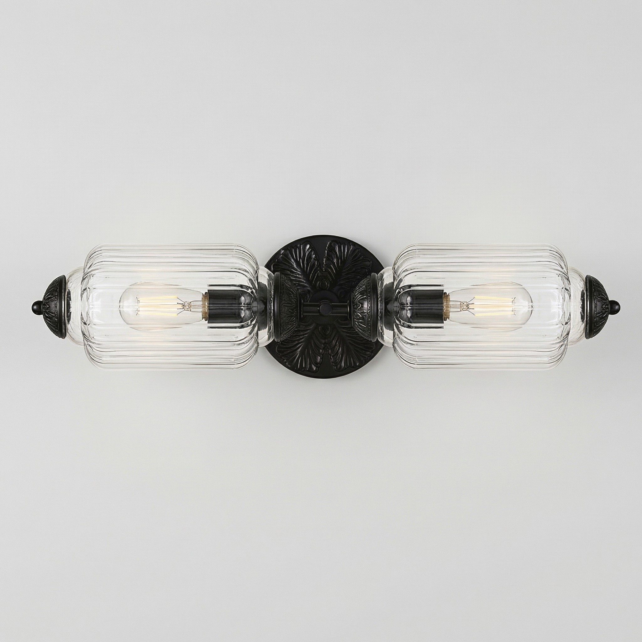 Cyrilith Vintage Art Deco Milk Glass Eloise Vanity Light