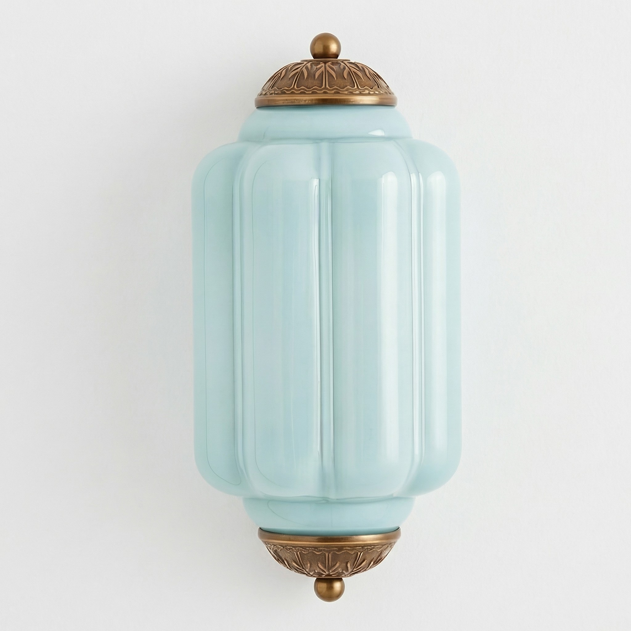 Michael Vintage Eloise Milk Glass Flush Wall Light