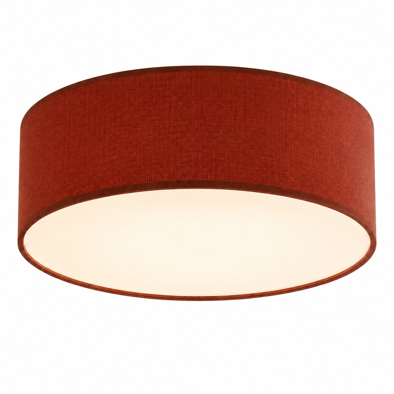 Toren Modern Linen Fabric Drum Flush Mount Ceiling Light