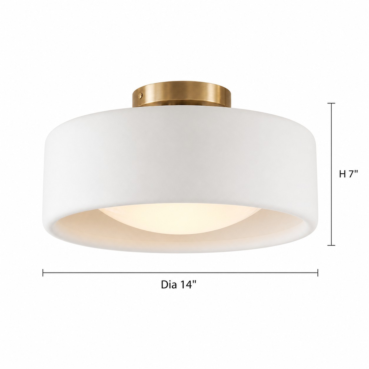 Aura Modern Porcelain Flush Mount Ceiling Light