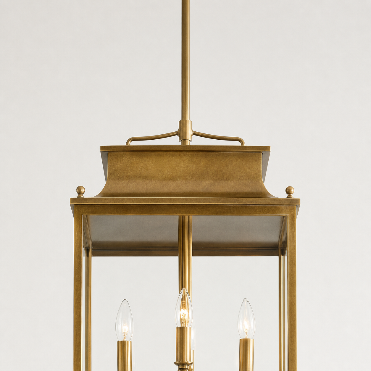 Marcellus Classic Metal Clear Glass Outdoor Lantern Pendant Light