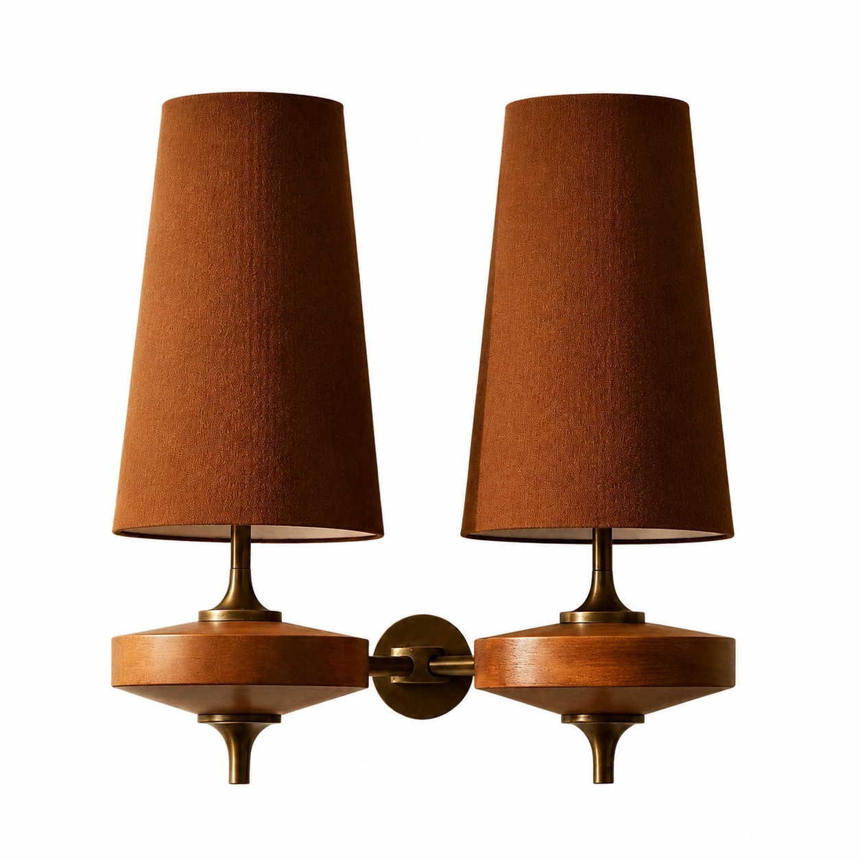 Nyxara Vintage  Fabric Tapered Shade Wall Sconce