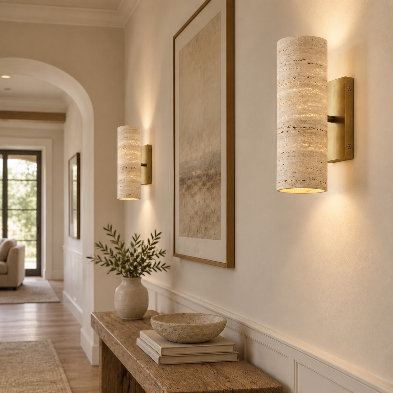 Yorix Modern Vertical Cylinder Tube Metal Finish Wall Light